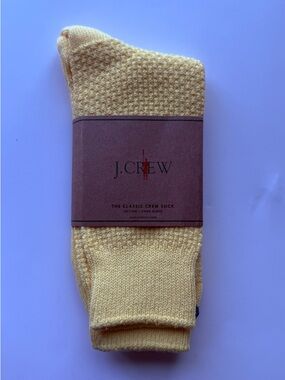 J. Crew Men's Classic Crew Socks — Pale Yellow